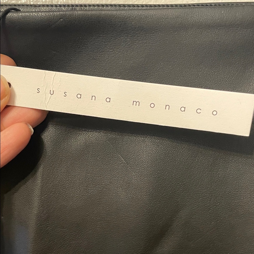 susana monaco Faux Leather Mini Pencil Skirt - Picture 4 of 7